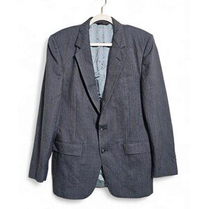 Nino Cerruti Rue Royale blue gray check blazer 38R Waist